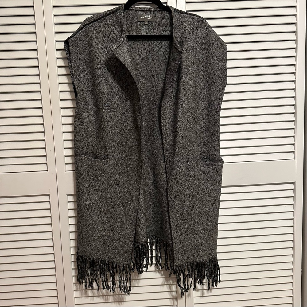 Michael Stars Long Fringe Vest - Medium